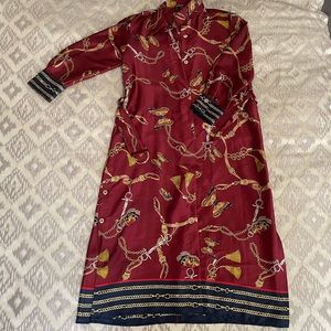 Beautiful butterfly Zara silk feel dress